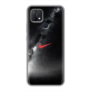 Чехол для OPPO A15s - с принтом Найк (AlphaPrint) (Найк красный)