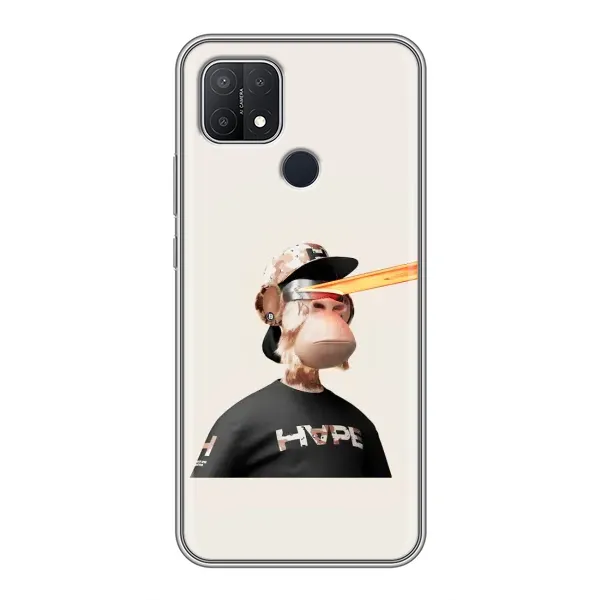 Чехол с принтом «обезьяна NFT в очках» для OPPO A15s