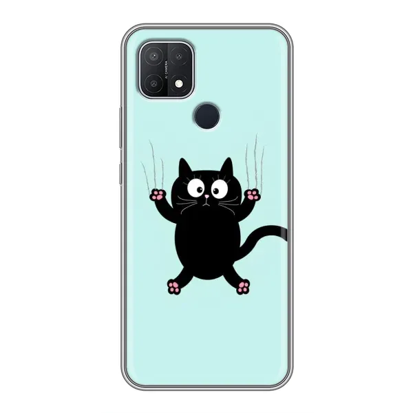 Чехол с принтом «Падающий кот» для OPPO A15s Чехол с принтом «Падающий кот» для OPPO A15s