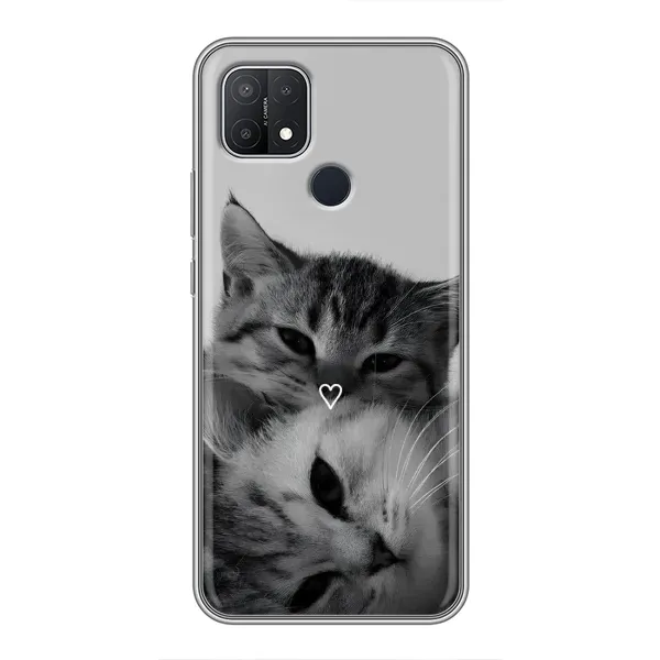Чехол с принтом «Пара котов» для OPPO A15s