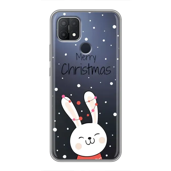 Чехол с принтом «Рождественский заяц» для OPPO A15s Чехол с принтом «Рождественский заяц» для OPPO A15s