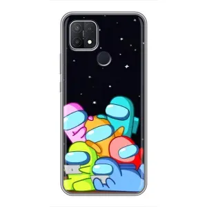 Чехол Амонг Ас для OPPO A15s (AlphaPrint) (Скины в космосе)