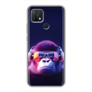 Чехол с Обезьянами OPPO A15s - (AlphaPrint) (Стильная обезьяна)