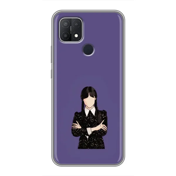 Чохол з принтом «Венздей у чорному» для OPPO A15s