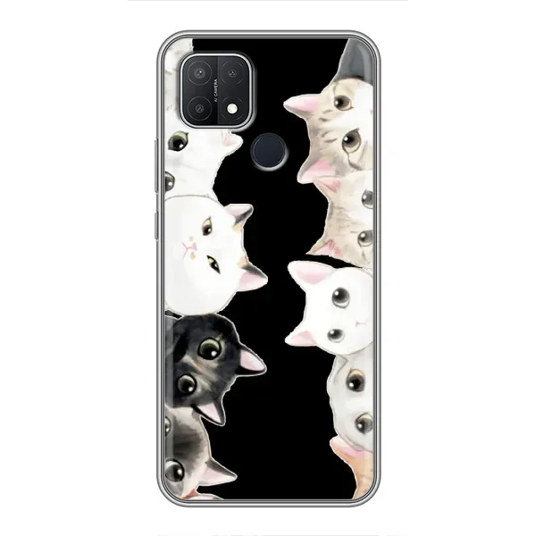 Чехол с принтом «Взгляд котов» для OPPO A15s