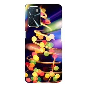 Новорічні Чохли для OPPO A16 (VPrint) (Ялинка в огоньках)