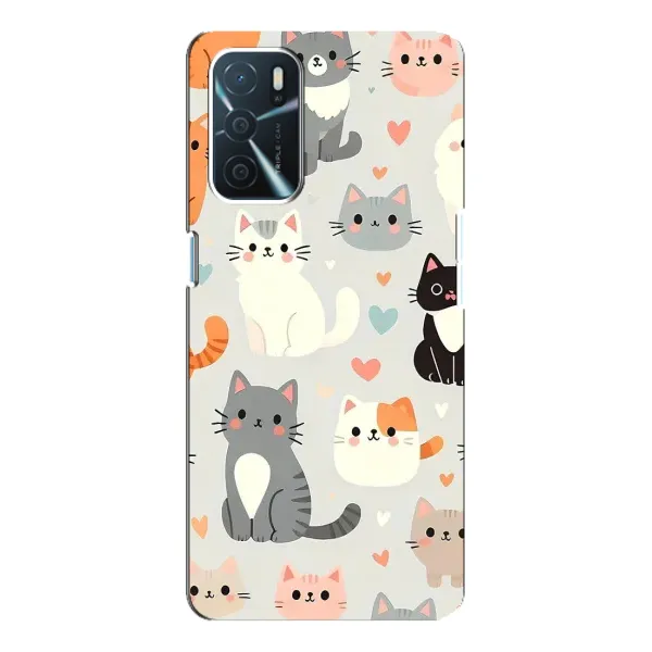 Чехол с принтом «Коллаж котов» для OPPO A16