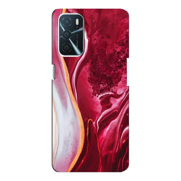 Чехол с принтом «Мрамор красный» для OPPO A16