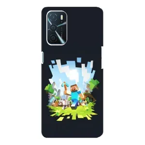 Чохол Майнкрафт на Oppo A16 (AlphaPrint) Minecraft (персонажі Minecraft)