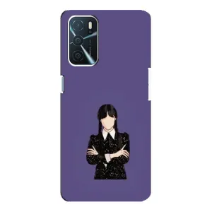 Чохли Венсдей на Oppo A16 Уенсдей (AlphaPrint) (Венздей у чорному)