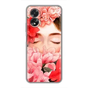 Чехлы (ART) Цветы на Oppo A17 (VPrint) (Очі в квітах)