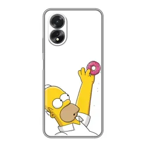 Чjхол з Сімпсонами для Oppo A17 (VPrint) (Гомер з пончиком)