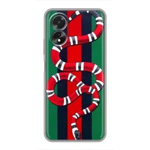 Чохли GUCCI для OPPO A17 (AlphaPrint) (Gucci змія)