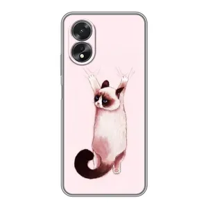 Чехол с принтом «Котик падает» для OPPO A17