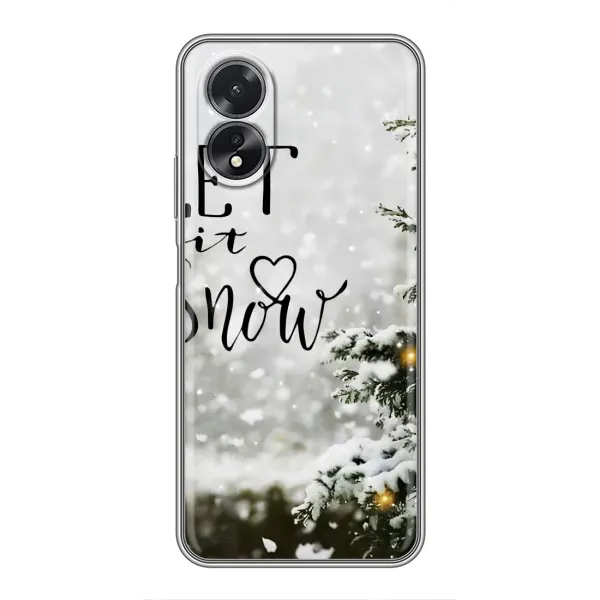 Чехол с принтом «Let it snow» для OPPO A17
