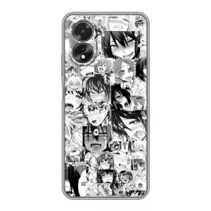 Анимешный чехол для Oppo A17 (Ahegao manga)