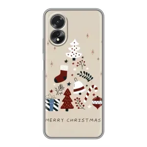 Рождественские Чехлы для Oppo A17 (VPrint) (Merry Christmas)