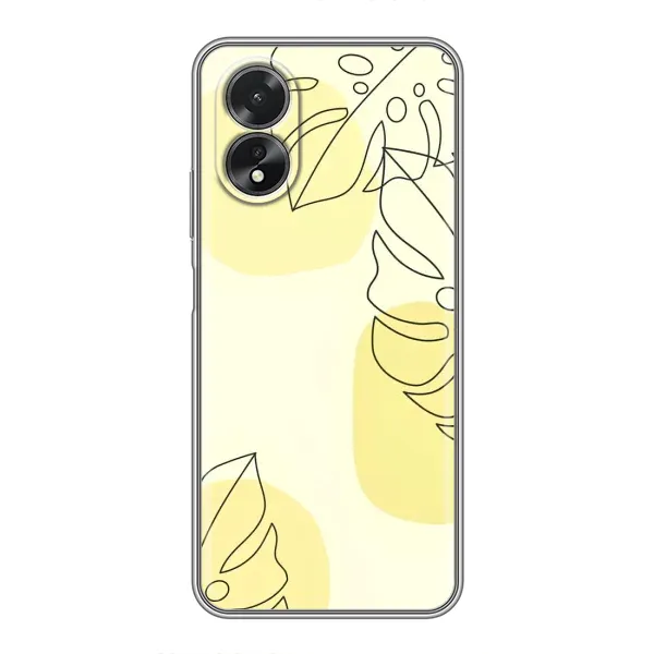Чехол с принтом «Желтая монстера арт» для OPPO A17