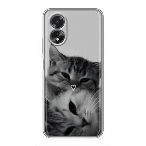 Чехол с рисунком кот на Oppo A17 (Пара котов)