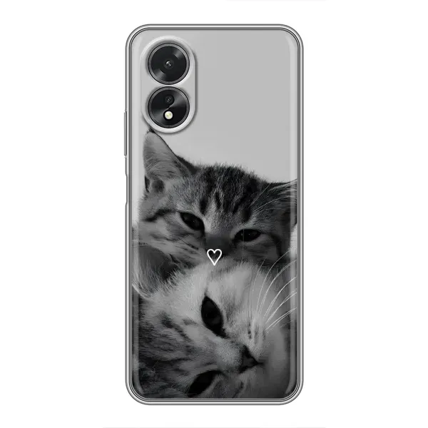 Чехол с принтом «Пара котов» для OPPO A17