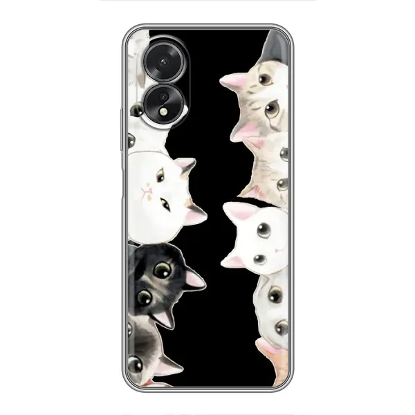 Чехол с принтом «Взгляд котов» для OPPO A17