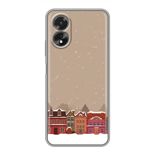 Чехол с принтом «Зимний город» для OPPO A17