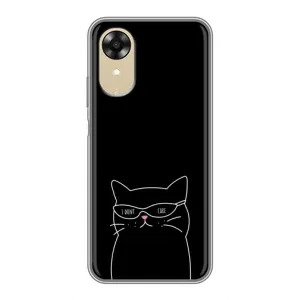 Чохол з малюнком кіт на Oppo A17k (Байдужий кіт)