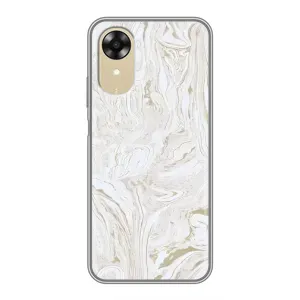 Мраморный чехол на Oppo A17k (VPrint) (Белый мрамор)