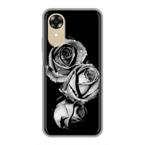 Чехол с принтом «Черная роза» для OPPO A17k