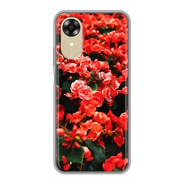 Чехол с принтом «Цветы красные» для OPPO A17k