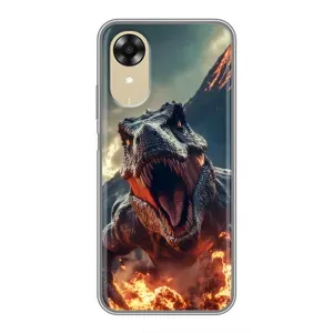 Чехол с картинкой «Хищники» для Oppo A17k (Огненный динозавр)