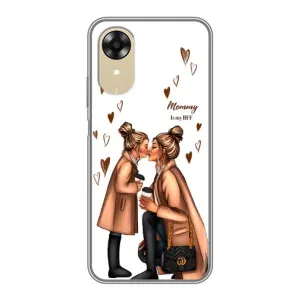 Чохол з друком для Oppo A17k - (Мама з дитинкою) (AlphaPrint) (Донька і мама)