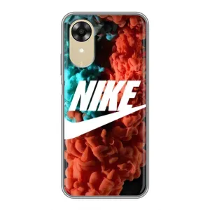 Чехол для Oppo A17k - с принтом Найк (AlphaPrint) (Дымчатый найк)
