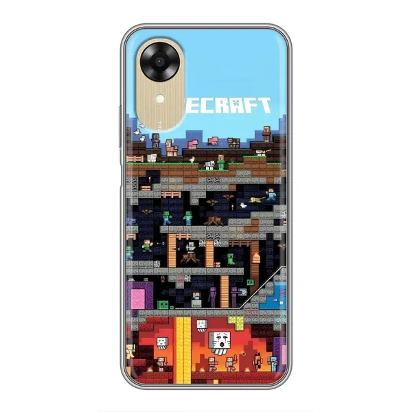 Чехол с принтом «фон Minecraft» для OPPO A17k Чехол с принтом «фон Minecraft» для OPPO A17k