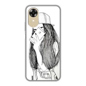 Чохол з друком для Oppo A17k - (Мода) (AlphaPrint) (Фото дівчини)