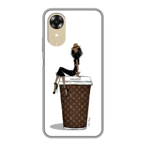 Чехлы Луи Витон для Oppo A17k (AlphaPrint - LOUIS VUITTON) (кофе LOUIS VUITTON)