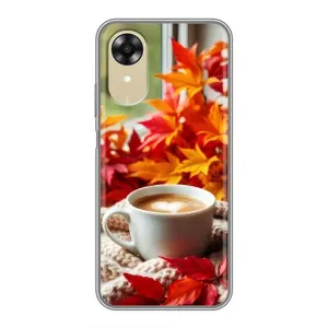 Чехол с уникальным дизайном «Осень с кофе» для Oppo A17k