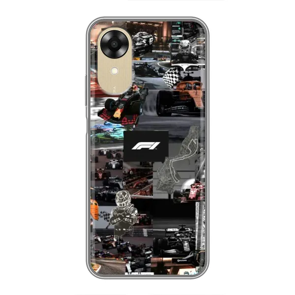 Чохол з принтом «Гоночний колаж Ф1» для OPPO A17k