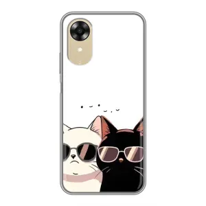 Чохол з малюнком кіт на Oppo A17k (Коти в окулярах)