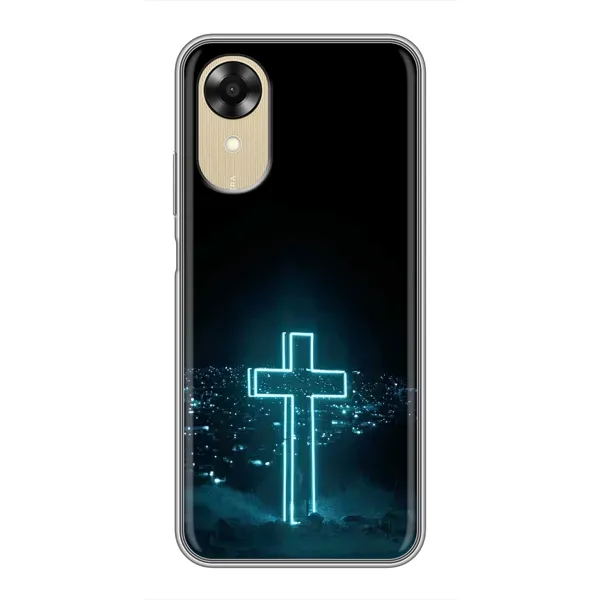 Чехол с принтом «Крест и город» для OPPO A17k