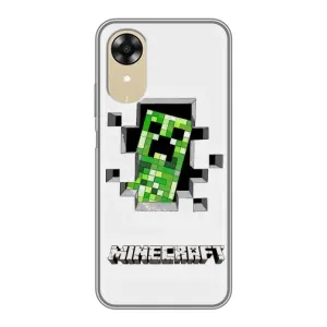 Чехол Майнкрафт на Oppo A17k (AlphaPrint) Minecraft (крипер Майнкрафт)