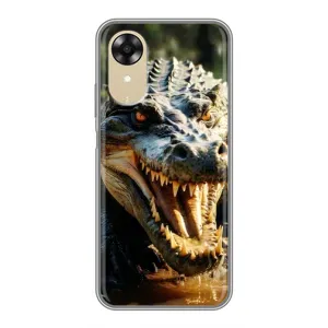 Чехол с картинкой «Хищники» для Oppo A17k (Опасный крокодил)