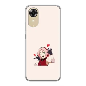 Чехлы Персонажи Аниме Наруто для Oppo A17k (AlphaPrint) (Лайк Сакура)