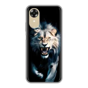 Чехол с картинкой «Хищники» для Oppo A17k (Лев в темноте)