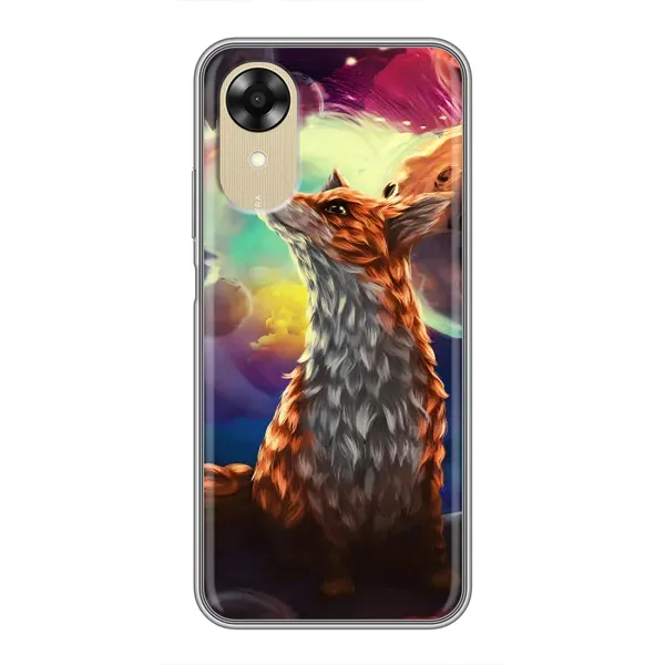 Чохол з принтом «Лисичка в космосі» для OPPO A17k