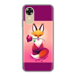 Чохли з картинкою Лисичка для Oppo A17k (VPrint) (Лиса з трояндою)