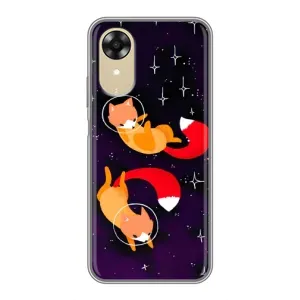 Чохли з картинкою Лисичка для Oppo A17k (VPrint) (Лисички космонавти)