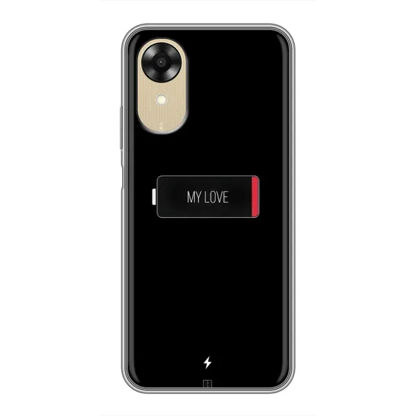 Чехол с принтом «Love battery» для OPPO A17k