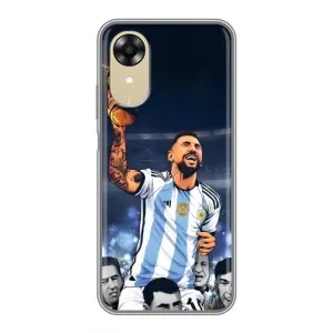 Чехлы для Oppo A17k (Leo чемпион) (AlphaPrint) (Месси с кубком)