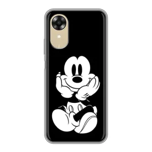 Эксклюзивный чехол для Oppo A17k (AlphaPrint - Мультяшные) (Микки на черном)